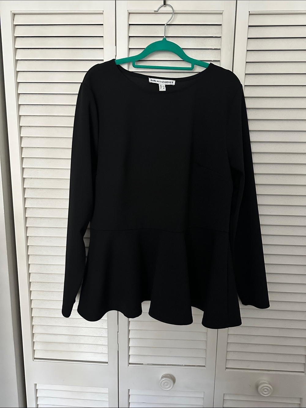 Girl With Curves Long Sleeve peplum top